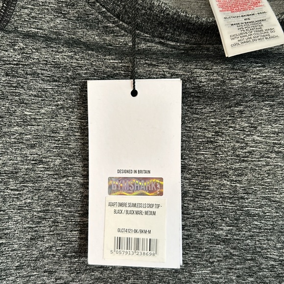 Gym Shark BNWT Adapt Ombre Seamless Long Sleeve Crop Top - Picture 2 of 5